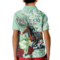 Kentucky Horse Racing Kid Polo Shirt Churchill Downs Derby Mint Julep Cocktail
