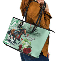 Kentucky Horse Racing Leather Tote Bag Churchill Downs Derby Mint Julep Cocktail