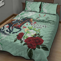 Kentucky Horse Racing Quilt Bed Set Churchill Downs Derby Mint Julep Cocktail
