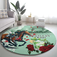 Kentucky Horse Racing Round Carpet Churchill Downs Derby Mint Julep Cocktail