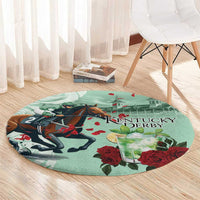 Kentucky Horse Racing Round Carpet Churchill Downs Derby Mint Julep Cocktail