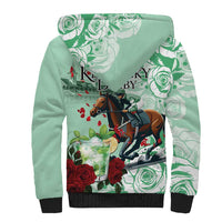 Kentucky Horse Racing Sherpa Hoodie Churchill Downs Derby Mint Julep Cocktail