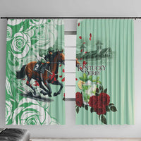 Kentucky Horse Racing Window Curtain Churchill Downs Derby Mint Julep Cocktail