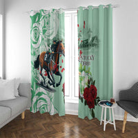 Kentucky Horse Racing Window Curtain Churchill Downs Derby Mint Julep Cocktail