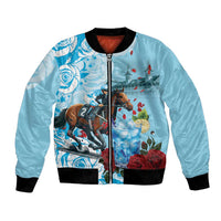 Kentucky Horse Racing Bomber Jacket Churchill Downs Derby Blueberry Mint Julep Cocktail