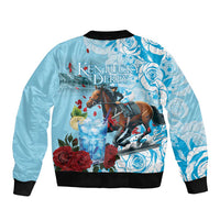 Kentucky Horse Racing Bomber Jacket Churchill Downs Derby Blueberry Mint Julep Cocktail