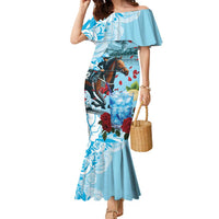 Kentucky Horse Racing Family Matching Mermaid Dress and Hawaiian Shirt Churchill Downs Derby Blueberry Mint Julep Cocktail