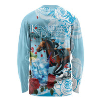 Kentucky Horse Racing Long Sleeve Shirt Churchill Downs Derby Blueberry Mint Julep Cocktail