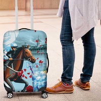 Kentucky Horse Racing Luggage Cover Churchill Downs Derby Blueberry Mint Julep Cocktail