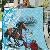 Kentucky Horse Racing Quilt Churchill Downs Derby Blueberry Mint Julep Cocktail