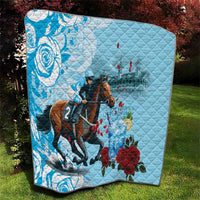 Kentucky Horse Racing Quilt Churchill Downs Derby Blueberry Mint Julep Cocktail