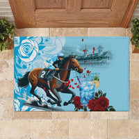 Kentucky Horse Racing Rubber Doormat Churchill Downs Derby Blueberry Mint Julep Cocktail