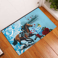 Kentucky Horse Racing Rubber Doormat Churchill Downs Derby Blueberry Mint Julep Cocktail