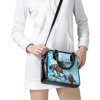 Kentucky Horse Racing Shoulder Handbag Churchill Downs Derby Blueberry Mint Julep Cocktail
