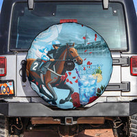Kentucky Horse Racing Spare Tire Cover Churchill Downs Derby Blueberry Mint Julep Cocktail