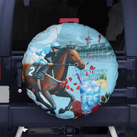 Kentucky Horse Racing Spare Tire Cover Churchill Downs Derby Blueberry Mint Julep Cocktail