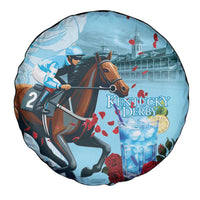 Kentucky Horse Racing Spare Tire Cover Churchill Downs Derby Blueberry Mint Julep Cocktail