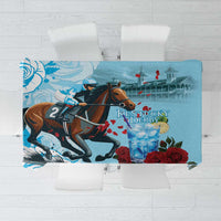 Kentucky Horse Racing Tablecloth Churchill Downs Derby Blueberry Mint Julep Cocktail
