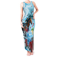 Kentucky Horse Racing Tank Maxi Dress Churchill Downs Derby Blueberry Mint Julep Cocktail