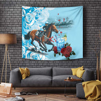 Kentucky Horse Racing Tapestry Churchill Downs Derby Blueberry Mint Julep Cocktail