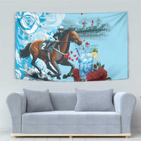 Kentucky Horse Racing Tapestry Churchill Downs Derby Blueberry Mint Julep Cocktail