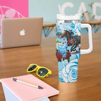 Kentucky Horse Racing Tumbler With Handle Churchill Downs Derby Blueberry Mint Julep Cocktail