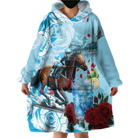 Kentucky Horse Racing Wearable Blanket Hoodie Churchill Downs Derby Blueberry Mint Julep Cocktail