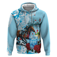 Kentucky Horse Racing Zip Hoodie Churchill Downs Derby Blueberry Mint Julep Cocktail