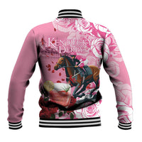 Kentucky Horse Racing Baseball Jacket Churchill Downs Derby Strawberry Mint Julep Cocktail