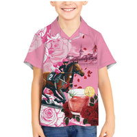 Kentucky Horse Racing Family Matching Mermaid Dress and Hawaiian Shirt Churchill Downs Derby Strawberry Mint Julep Cocktail