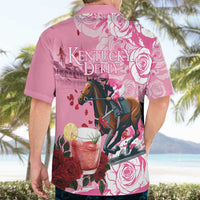 Kentucky Horse Racing Hawaiian Shirt Churchill Downs Derby Strawberry Mint Julep Cocktail