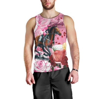 Kentucky Horse Racing Men Tank Top Churchill Downs Derby Strawberry Mint Julep Cocktail