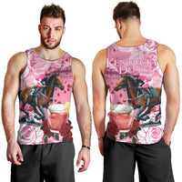 Kentucky Horse Racing Men Tank Top Churchill Downs Derby Strawberry Mint Julep Cocktail