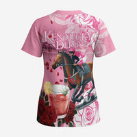 Kentucky Horse Racing Scrub Top Churchill Downs Derby Strawberry Mint Julep Cocktail - Wonder Print Shop