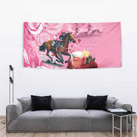 Kentucky Horse Racing Tapestry Churchill Downs Derby Strawberry Mint Julep Cocktail