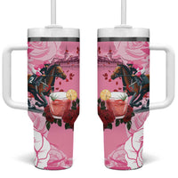 Kentucky Horse Racing Tumbler With Handle Churchill Downs Derby Strawberry Mint Julep Cocktail