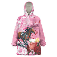 Kentucky Horse Racing Wearable Blanket Hoodie Churchill Downs Derby Strawberry Mint Julep Cocktail