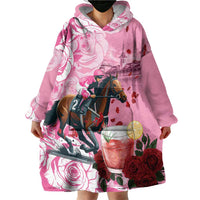 Kentucky Horse Racing Wearable Blanket Hoodie Churchill Downs Derby Strawberry Mint Julep Cocktail