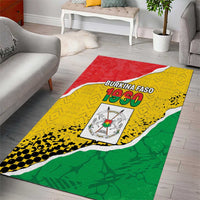 Burkina Faso Independence Day Area Rug Coat Of Arms - Grunge Style - Wonder Print Shop