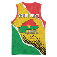 Personalized Burkina Faso Independence Day Basketball Jersey Coat Of Arms - Grunge Style - Wonder Print Shop