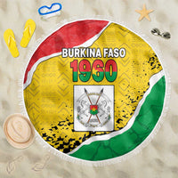 Burkina Faso Independence Day Beach Blanket Coat Of Arms - Grunge Style - Wonder Print Shop