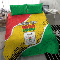 Burkina Faso Independence Day Bedding Set Coat Of Arms - Grunge Style - Wonder Print Shop