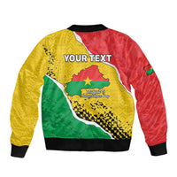 Personalized Burkina Faso Independence Day Bomber Jacket Coat Of Arms - Grunge Style - Wonder Print Shop