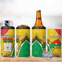 Personalized Burkina Faso Independence Day 4 in 1 Can Cooler Tumbler Coat Of Arms - Grunge Style - Wonder Print Shop