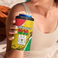 Personalized Burkina Faso Independence Day 4 in 1 Can Cooler Tumbler Coat Of Arms - Grunge Style - Wonder Print Shop