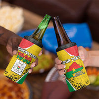 Personalized Burkina Faso Independence Day 4 in 1 Can Cooler Tumbler Coat Of Arms - Grunge Style - Wonder Print Shop