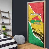 Personalized Burkina Faso Independence Day Door Cover Coat Of Arms - Grunge Style - Wonder Print Shop