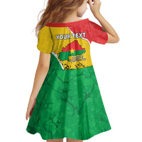 Personalized Burkina Faso Independence Day Family Matching Off The Shoulder Long Sleeve Dress and Hawaiian Shirt Coat Of Arms - Grunge Style - Wonder Print Shop