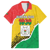 Personalized Burkina Faso Independence Day Family Matching Puletasi and Hawaiian Shirt Coat Of Arms - Grunge Style - Wonder Print Shop