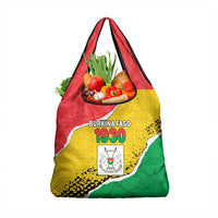 Burkina Faso Independence Day Grocery Bag Coat Of Arms - Grunge Style - Wonder Print Shop